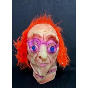 Mad Scientist Terrifying Alien Mask Vintage Fun World Halloween Haunted House